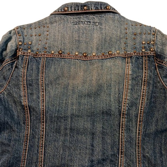 Stetson Women's Western Denim Studded Trucker Jacket Size M - Picture 9 of 12